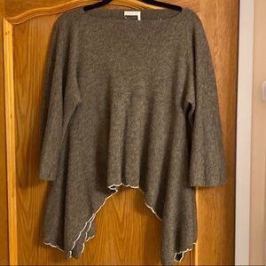 See By Chloe chestnut cream asymmetric wool sweater